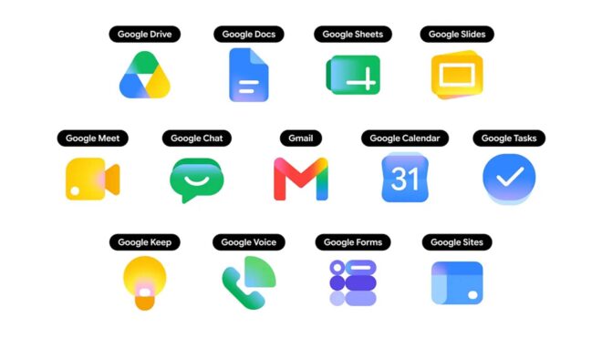Google servisleri için hazırlanan yeni simgeler kullanıma sunulmaya başlandı