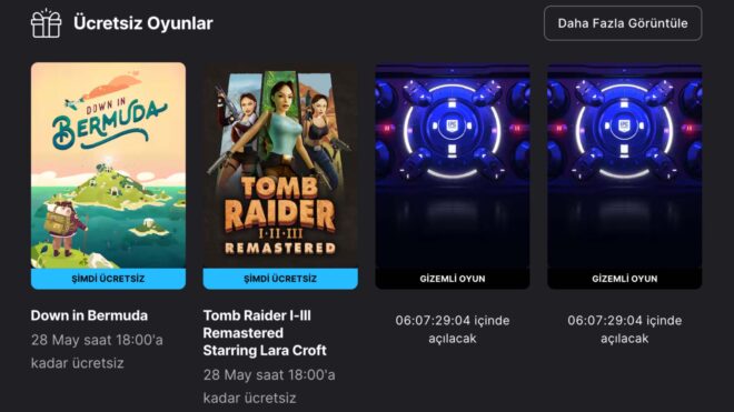 Epic Games Store, dört farklı oyun hediye ediyor