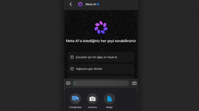 WhatsApp içerisindeki Meta AI’a belge paylaşma desteği geldi