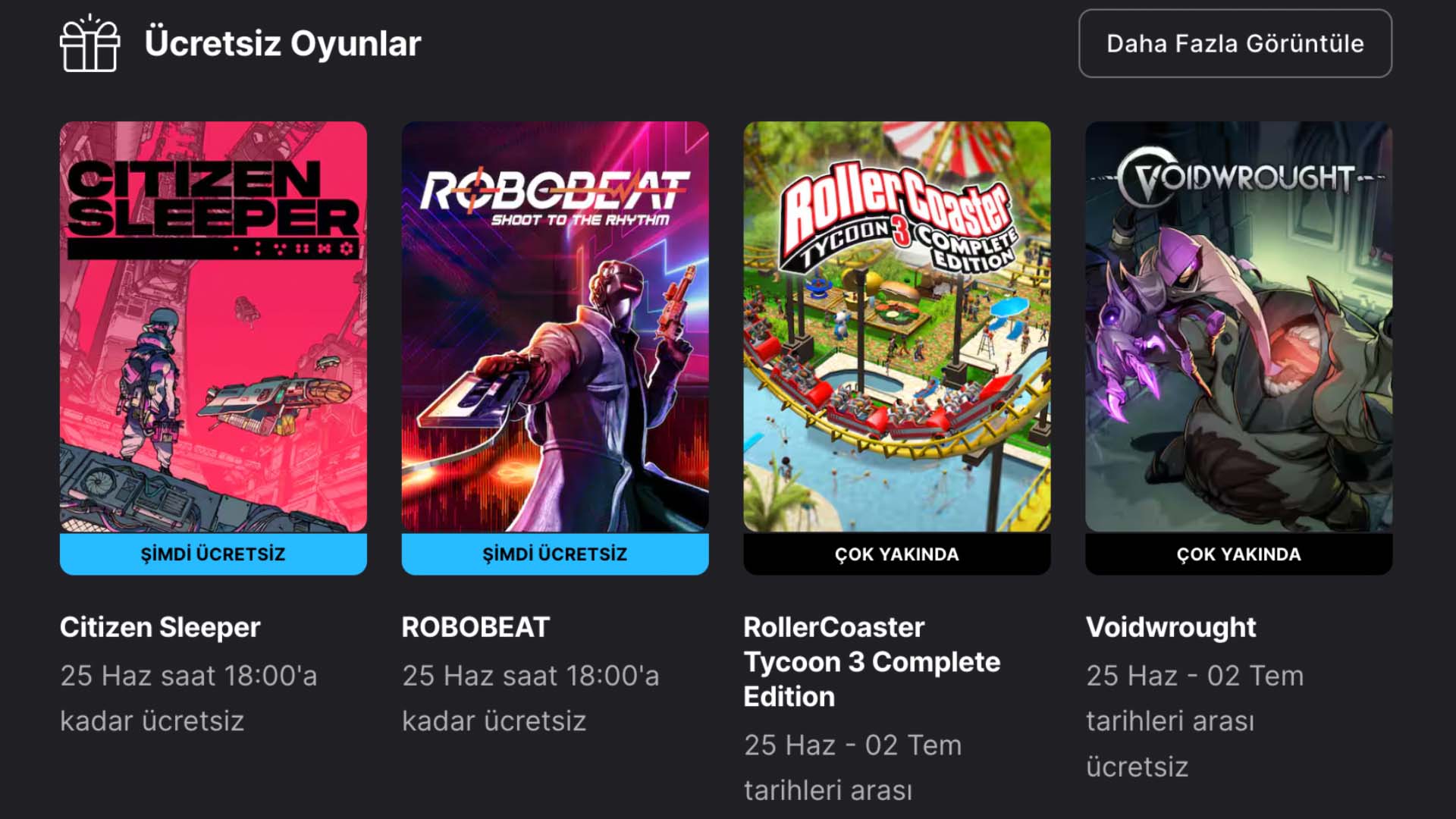 Epic Games Store 19 Haziran'da İki Oyunu Ücretsiz Veriyor