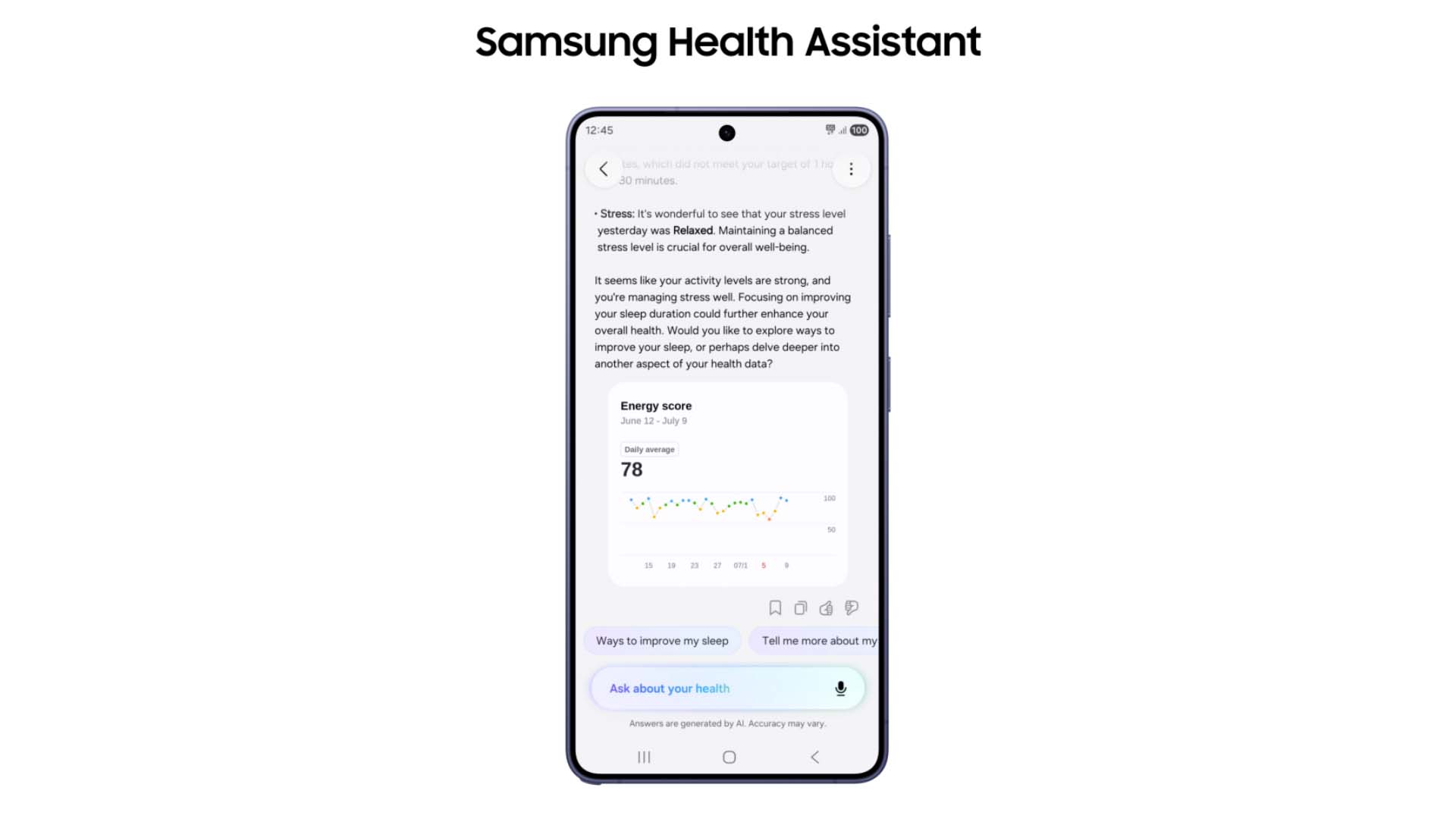 Samsung, yapay zeka destekli sağlık asistanını duyurdu