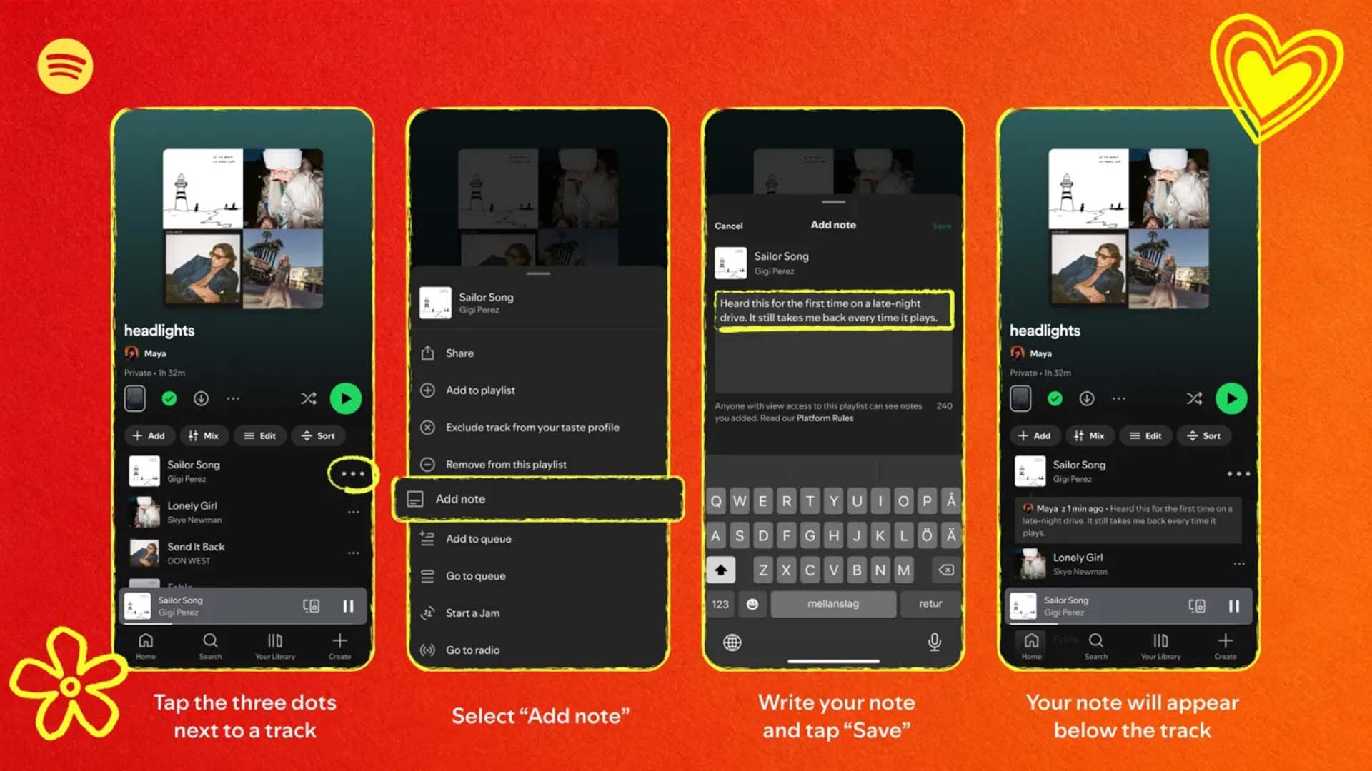 Spotify, şarkılara “not” ekleme özelliğini kullanıma sundu