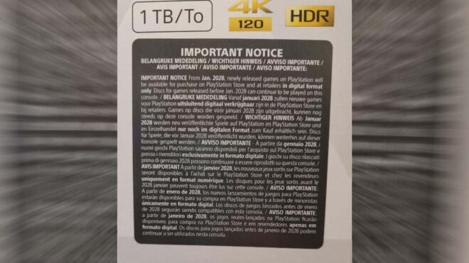Sony, yeni PlayStation 5 kutularına bir disk uyarısı ekledi