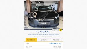 Standart Tesla Model Y'yi 2.7 milyon TL’den ilana koyan bir galeriye, bazı diğer ihlallerle birlikte toplam 434 bin TL ceza kesildi