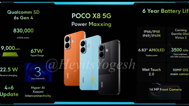Türkiye satışları olası POCO X8 ve X8 Power geliyor