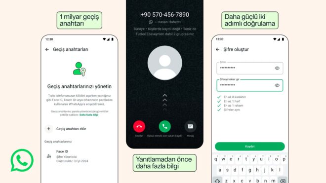 WhatsApp: "1 milyardan fazla kişi artık bir geçiş anahtarı kullanıyor"