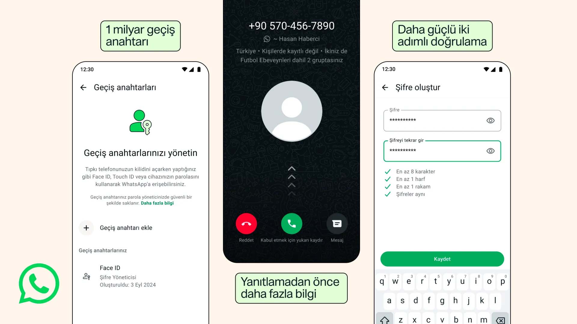 WhatsApp: “1 milyardan fazla kişi artık bir geçiş anahtarı kullanıyor”