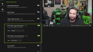 Nvidia Broadcast 2.3 ile iki kilit özellik kullanıma sunuldu