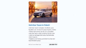 Togg T10F 4More için duyurulan Kehribar tasarım paketinin fiyatı belli oldu