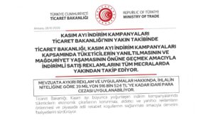 Ticaret Bakanlığı: "Kasım ayı indirim kampanyaları yakın takibimizde"